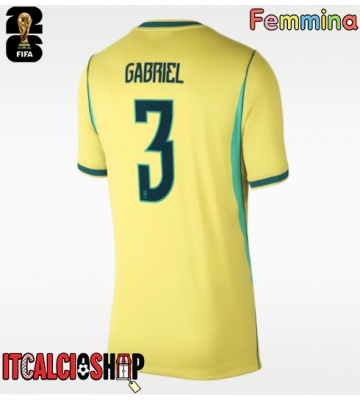 Brasile Gabriel Magalhaes #3 Prima Maglia Femmina Mondiali 2026 Manica Corta
